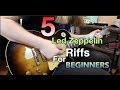 5 Led Zeppelin Riffs Perfect For Beginners ( With Tabs)