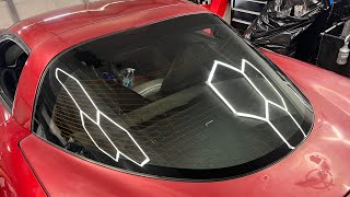 Tinting / Heat shrinking a back window on a C6 corvette!