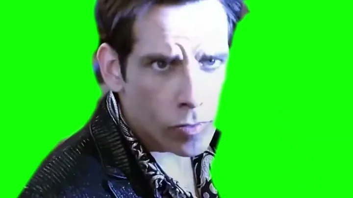 Zoolander Staring Meme Template Green Screen