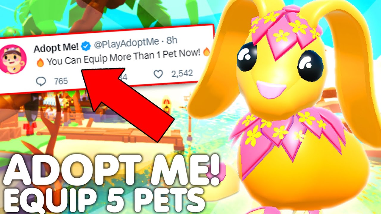 🤯ADOPT ME NOW LETS YOU EQUP MORE THAN 1 PET👀🔥NEW UPDATE! (EVERYONES  HAPPY) ROBLOX 