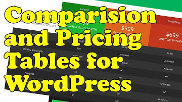 How to add COMPARISON TABLES and PRICING TABLES to WordPress