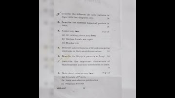 #M.Sc botany,2022-24, semester 1, paper-1,previous year question paper Vinoba Bhave University