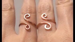 Basic Swirl Ring Using Half Round Wire Beginner Wrapping Tutorial
