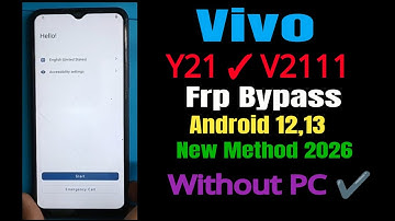 Vivo Y21 Frp Bypass Android 12 || letest 2026 Method 100% Working // Without PC ✔️ (V2111) Frp new