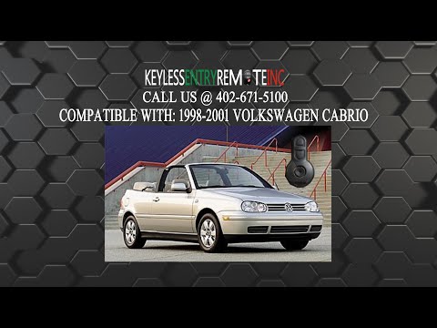 How To Replace Volkswagen Cabrio Key Fob Battery 1998 1999 2000 2001