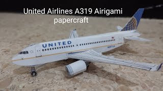 United Airlines A319 Airigami papercraft