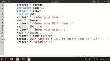[ForTran 7] X Format