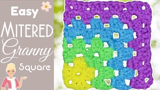 Easy Mitered Granny Square Crochet Tutorial - Perfect for Beginners