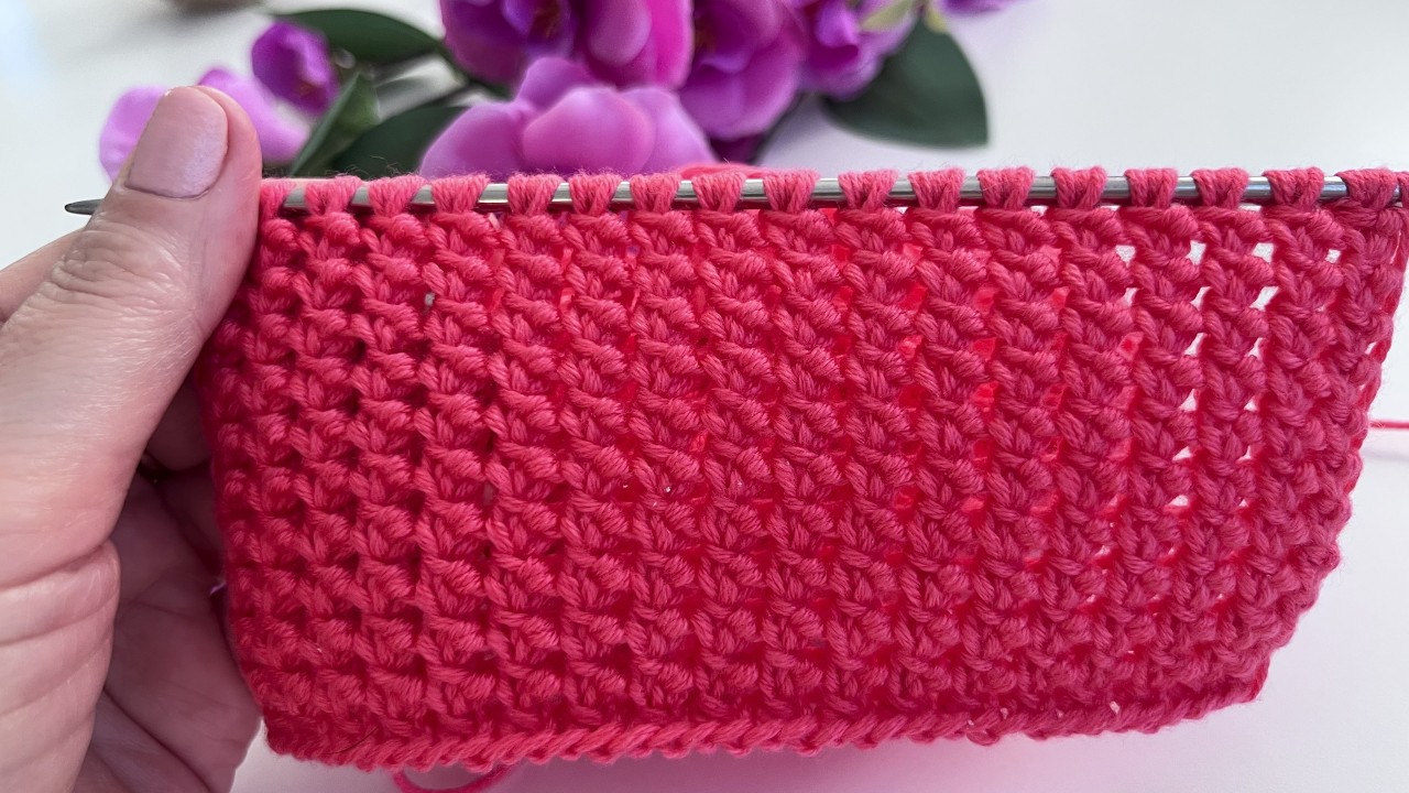 Красивая и простая схема вязания — шаг за шагом.