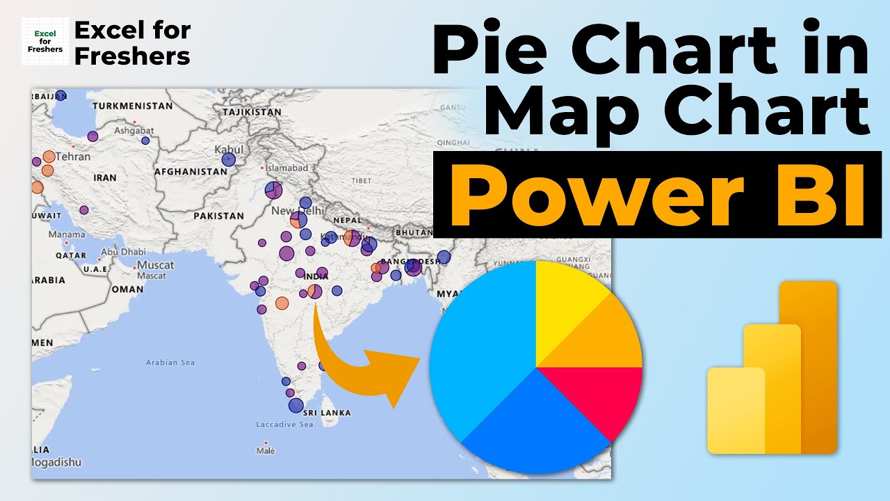 How to Create a Map with Pie Chart in Power BI | Power BI - YouTube