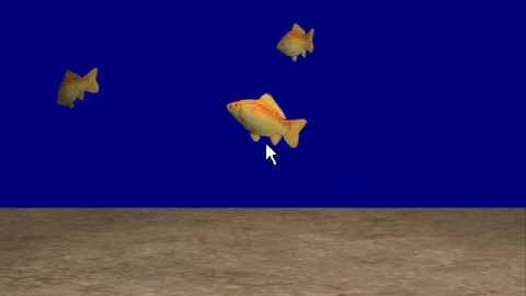 Interactive 3D fishes, Panda3D, test 1