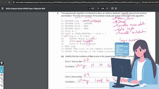 Correcting pseudocode question in Computer Science - Walkthrough 5