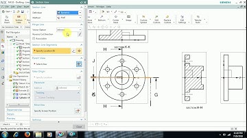 UNIGRAPHICS - DRAFTING - SECTION VIEW AND SECTION CUT