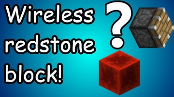 Minecraft glitch - How to make a wireless redstoneblock!