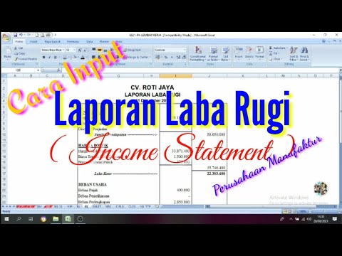 Laporan Laba Rugi (Income Statement) || Perusahaan Manufaktur || CV. Roti Jaya Part.13