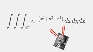 This integral is speaking VOLUMES! Doing the triple Gaussian using spherical and polar coordinates