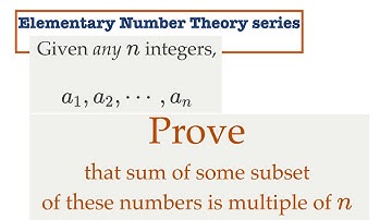Given any n integers, we can find a subset that sums to a multiple of n