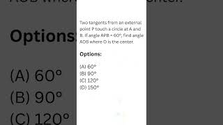 Two Tangents, One Circle — Find the Angle Nobody Sees | Geometry