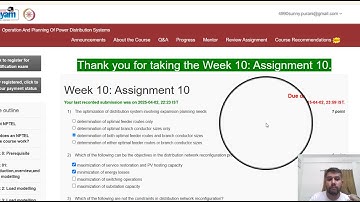 Operation and planning of power distribution system week 10
