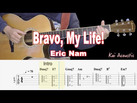 Bravo My life  | Fingerstyle Guitar Tutorial TAB - Eric Nam