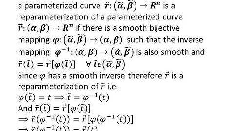PARAMETRIZATION OF THE CURVE.DIFFERENTIAL GEOMETRY