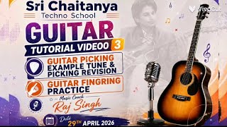 Guitar Tutorial Video 3 || Guitar Picking Example Tune & P icking Revisions || Guitar Fingering