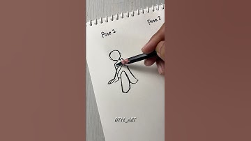 How to draw sitting pose #drawing #howtodraw #tutorial #stickman #art #fpy