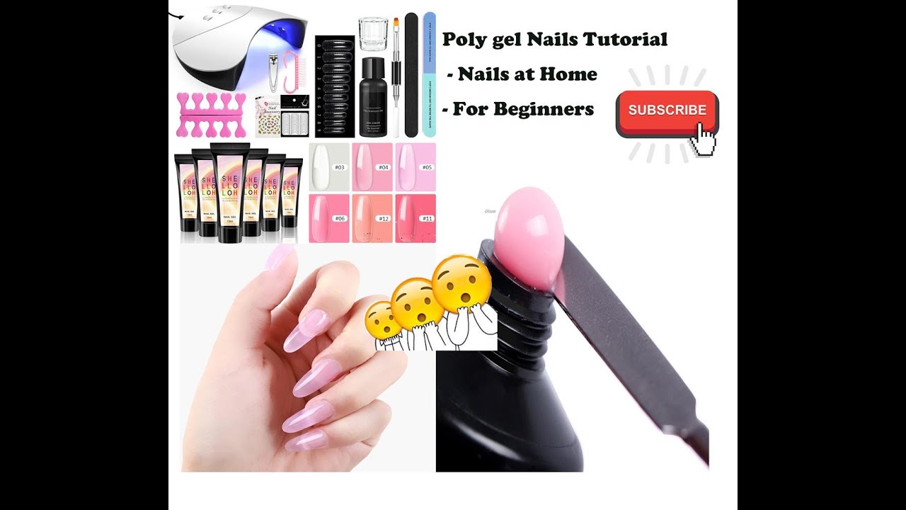 Poly gel Nails Tutorial Nails at Home For Beginners YouTube