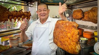 Malaysia Michelin Award-Winning: Daily Preparation of Juicy &amp; Crunchy Charcoal Roast Pork