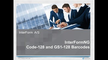 InterFormNG: Code128 and GS1-128 Barcodes