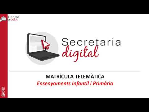 Matrícula Telemàtica des de Secretària Digital Castellà INF/PRI
