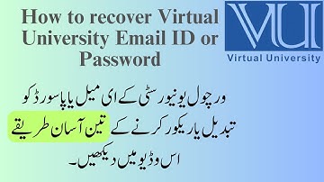 How to Change VU Provided Email ID Password | VU Student Email | How to reset VU Email Password