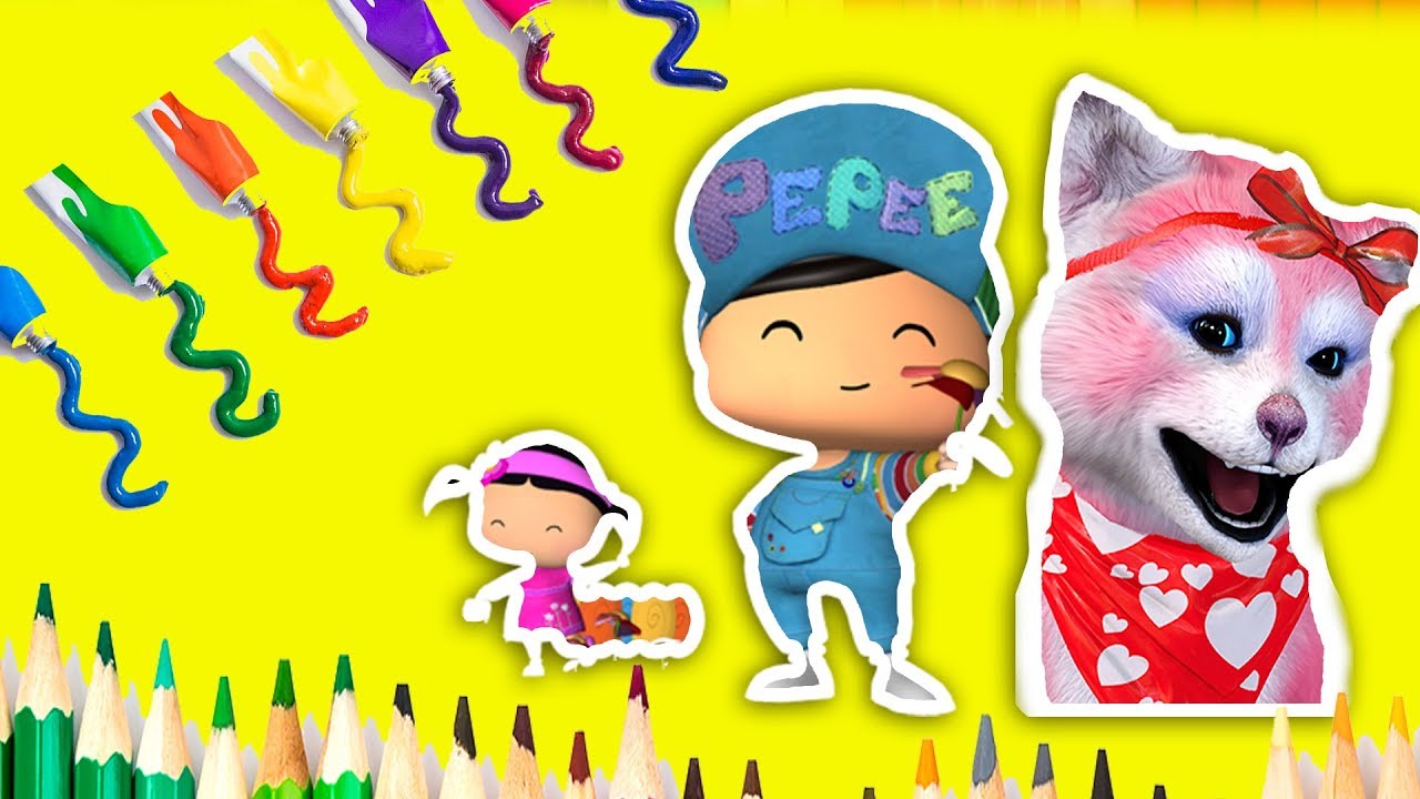 Serbet Pepee Ve Sila Yi Boyuyor Eglenceli Pepee Ve Sila Boyama