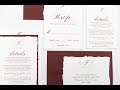 DIY Torn Edging Invitations - Deckled Edging - Ripped Invitation  - Wedding Invitations