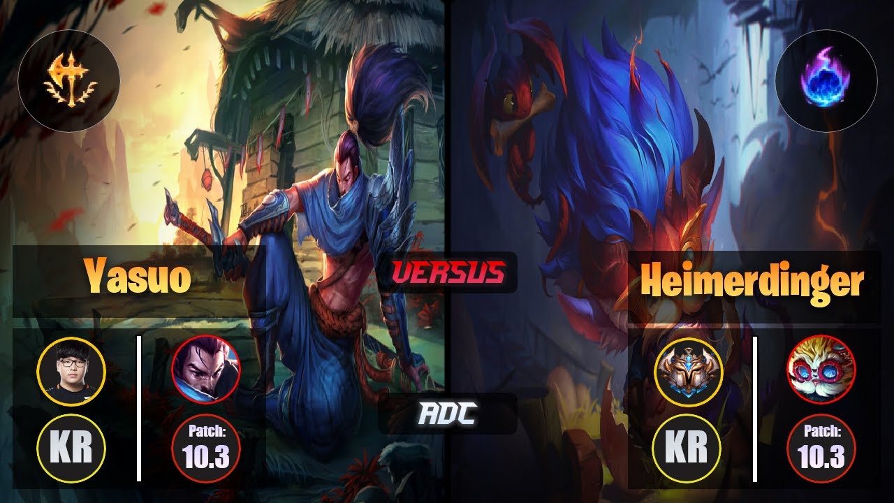 Lava YASUO (ADC) [Conqueror] VS HEIMERDINGER - Challenger KR Patch 10.3