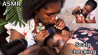 ASMR nails scalp scratching,greasing,massaging,ear cleaning with relaxing sounds for good sleep