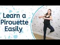 Learn a Pirouette the Easy Way for Beginners! Ballet, Figure Skating Exercise From Home!