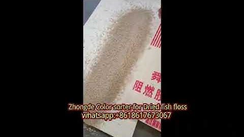 Color sorter machine for Dried fish floss #colorsorter #sortingmachine #foodprocessingequipment