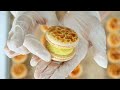 Creme Brulee Macarons Recipe (Shell & Filling) 크렘브륄레 마카롱 만들기ㅣSUGAR BEAN