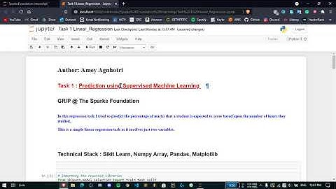 Task 1 Linear Regression@The Sparks Foundation Tasks