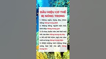 DẤU HIỆU CƠ THỂ BỊ NÓNG TRONG #dsdaiminh #shorts #health