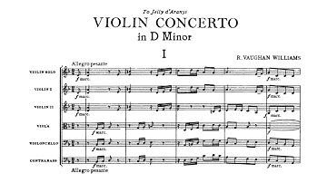 Ralph Vaughan Williams - Concerto for Violin and Strings "Concerto Accademico" [with score]