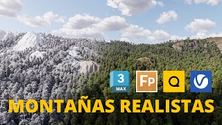 Montañas realistas con 3D Studio MAX, Gaea, Forest Pack y Vray