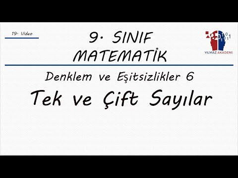 9. SINIF MATEMATİK - TEK VE ÇİFT SAYILAR