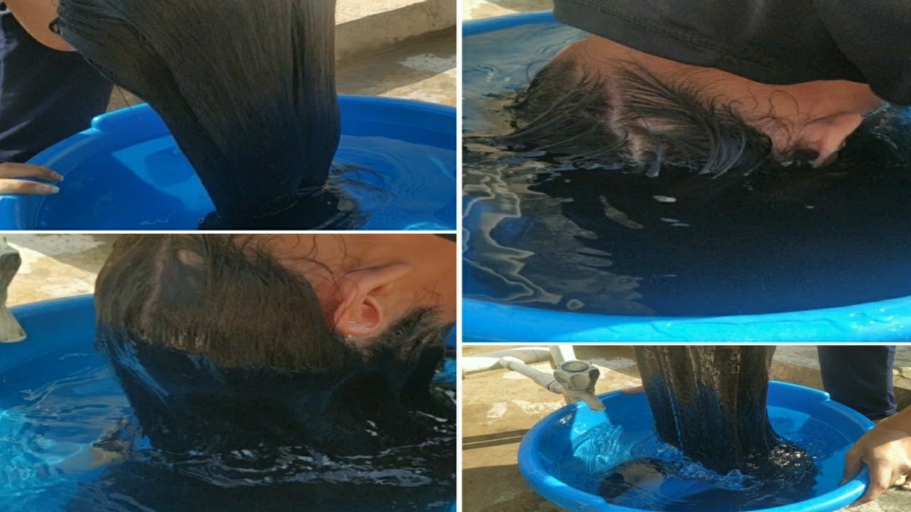 Perfect Hair Shampoo & washing at home / Hair Dunk with real sound