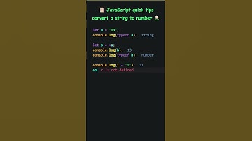 📜 JavaScript quick tips | convert a string to number 🌼