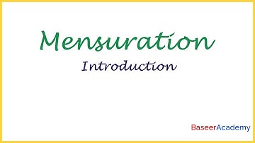 Mensuration Introduction - AP & TS Class 10th State Board Syllabus