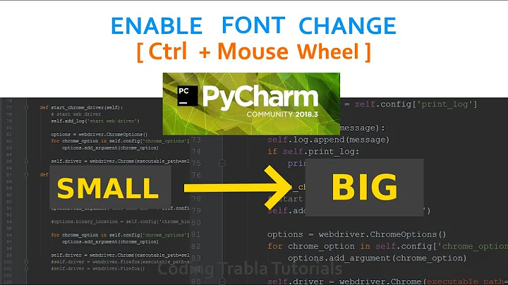 How to enable  Font size change ( Zoom ) with Ctrl + mouse wheel  in PyCharm IDE  byAO