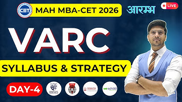 DAY-4| MAH MBA CET 2026 Masterplan: CRACK VARC Section with Ease? by Rohit Sir