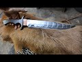 Forging a Damascus san mai bowie knife, the complete movie.